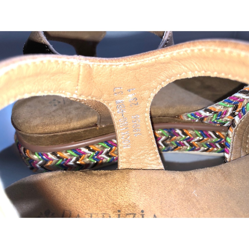 Patrizia by Spring Step Rocking Multi Color Woven Platform Sandals Tan Size 37 - Picture 6 of 9
